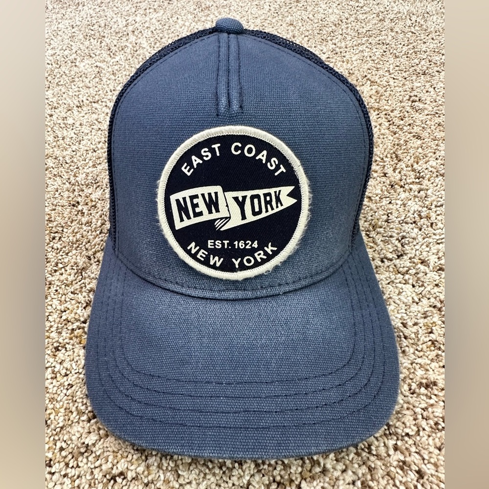 American Needle New York East Coast Blue Patch Hat Mesh Snapback Adjustable Cap
